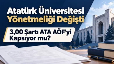 Atatürk Üniversitesi yönetmelik değişikliği 2026 ATA AÖF